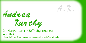 andrea kurthy business card